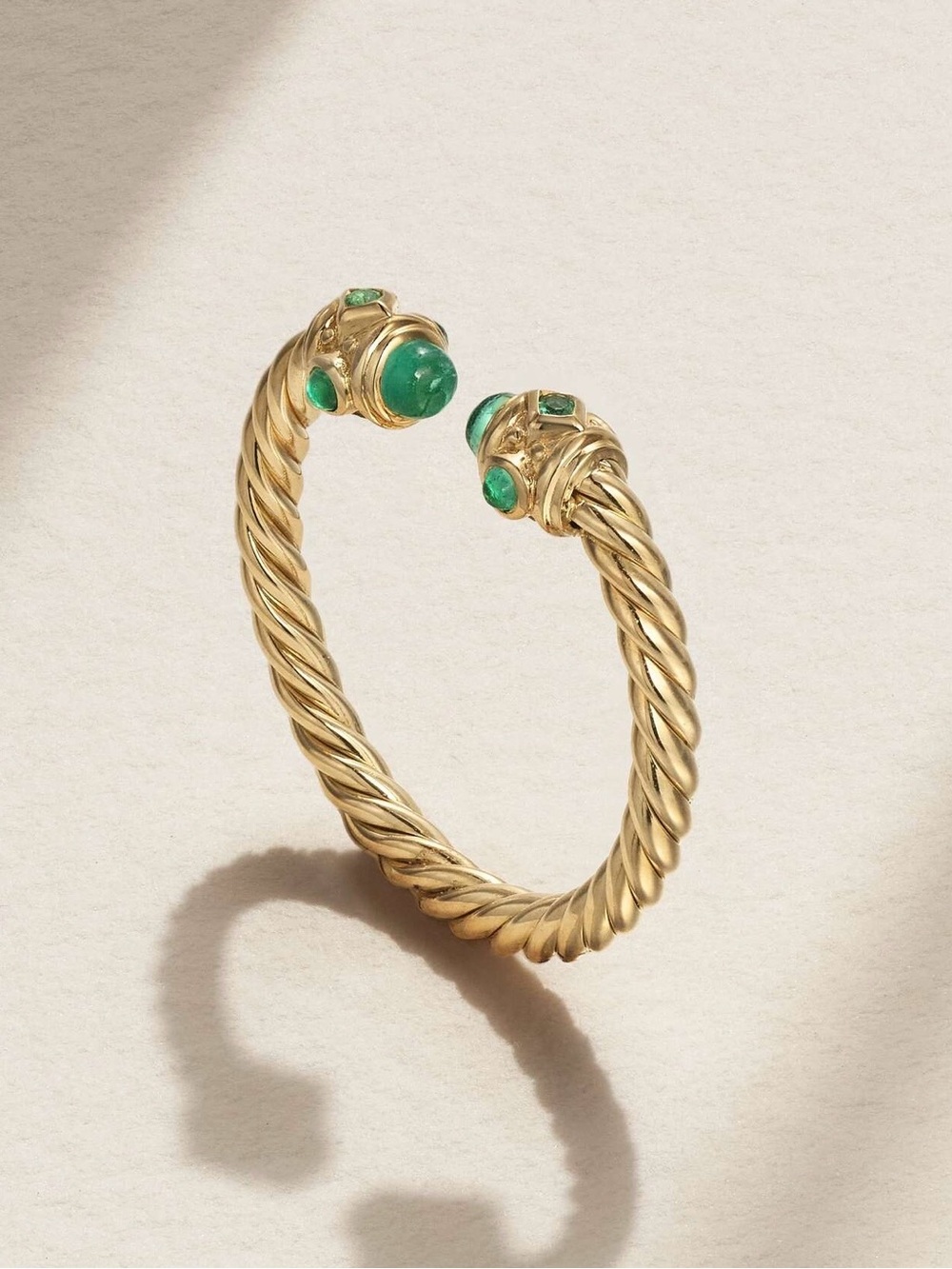 DAVID YURMAN Renaissance Open Emerald Ring in 18K Gold - Picture 12 of 16